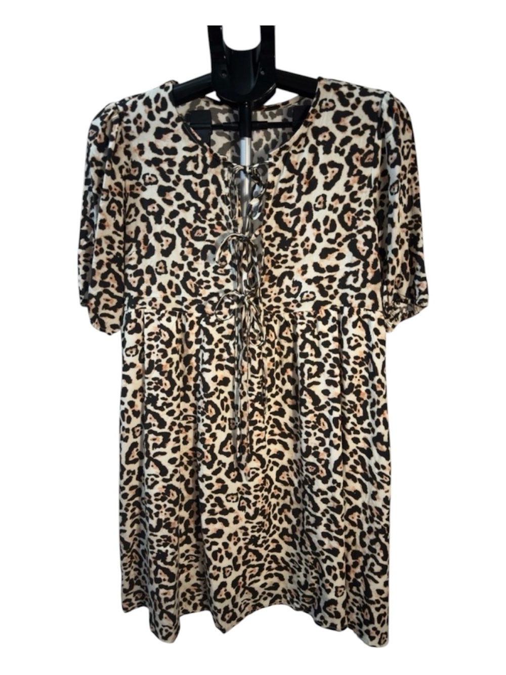 Leopard Print Mini Dress/ size Small